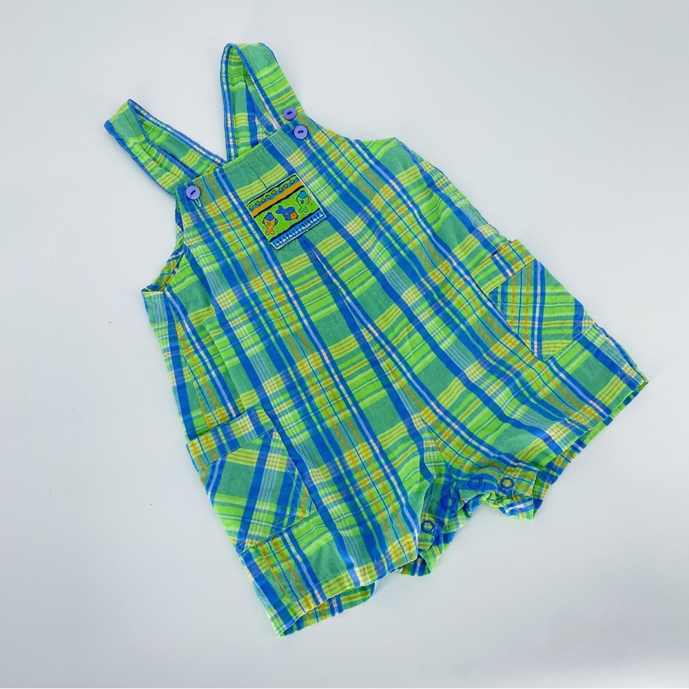 24M Plaid Shortalls Vintage Okie Dokie